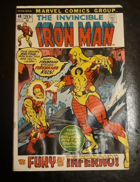 The Invincible Iron Man #48 (1970) VG CONDITION Marvel COMICS MOISTURE DAMAGE