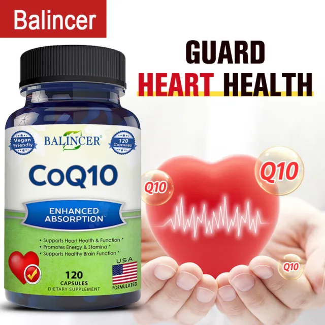 CoQ 10 Coenzyme Q10 Vegan 400mg 30 To 120 Capsules Cardiovascular Heart Health