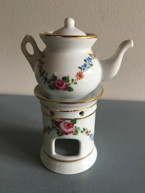 Miniature Tisaniere Teapot Theiere En Porcelaine De France