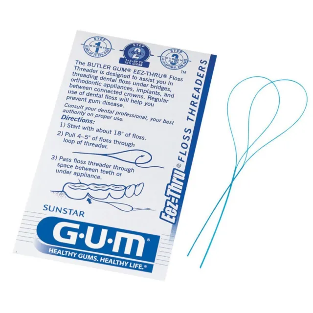 500 Sunstar GUM 840 Eez-thru floss threaders BULK SALE!!!