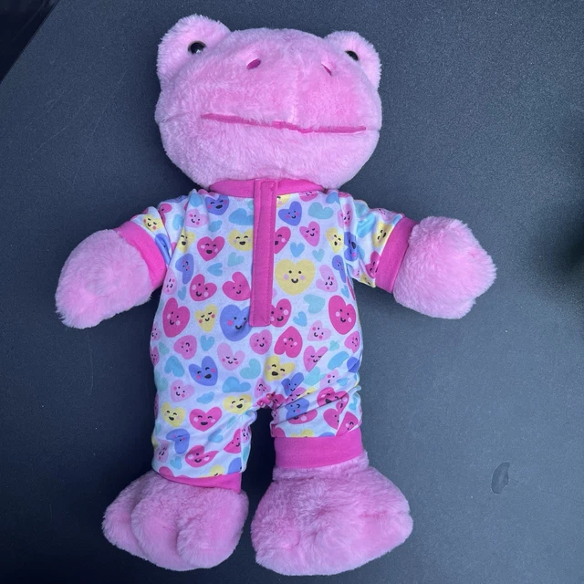 BUILD A BEAR Pink Spring Frog Soft Toy teddy plush in cute outfit £16. ...