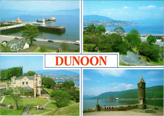 Schottland Multi Blick Postkarte Dunoon Ferry Schloss Haus Heilig Loch Ardnadam