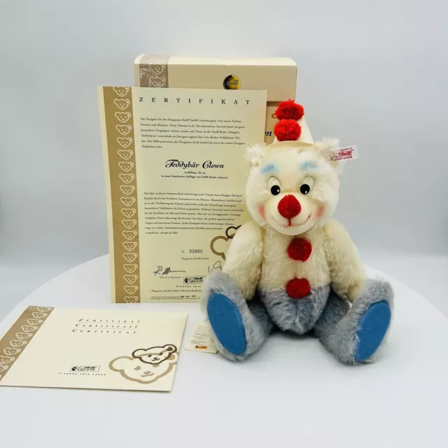 Steiff 037528 Teddybär Clown limitiert 2006 aus 2006 32 cm Mohair