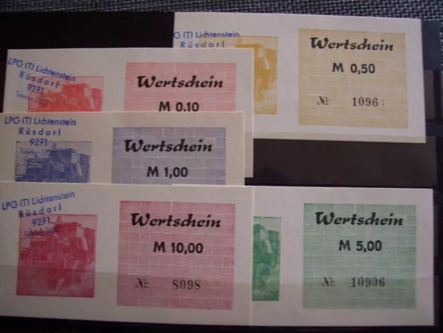 DDR  Geldscheine Landwirtschaft(LPG) Geld Lichtenstein/Rüsdorf