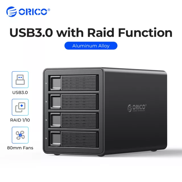 ORICO 4 bay 3.5'' HDD Docking Station USB3.0 to SATA w/ RAID 150W Internal Power