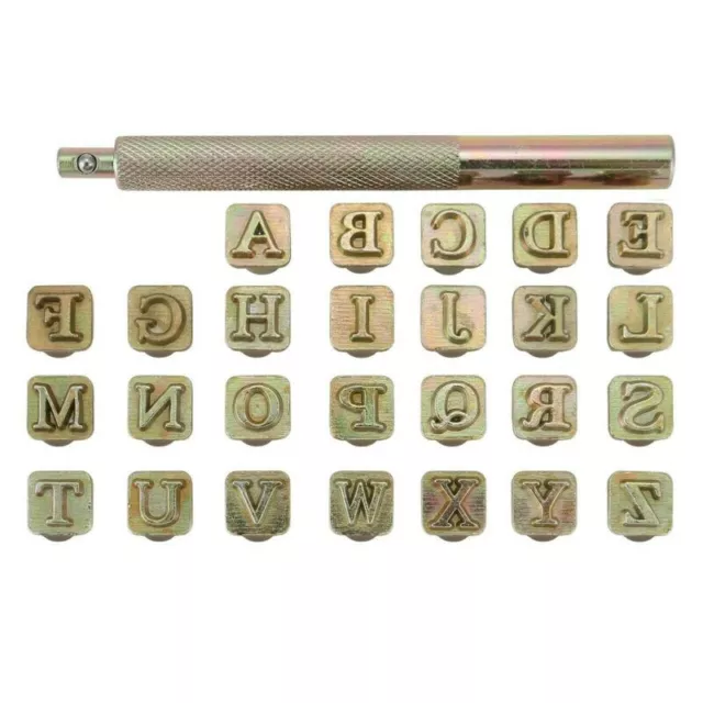 36 Piece 1/4 Steel Letter & Number Stamping Set Metal Stamps Alphabet  Numerals