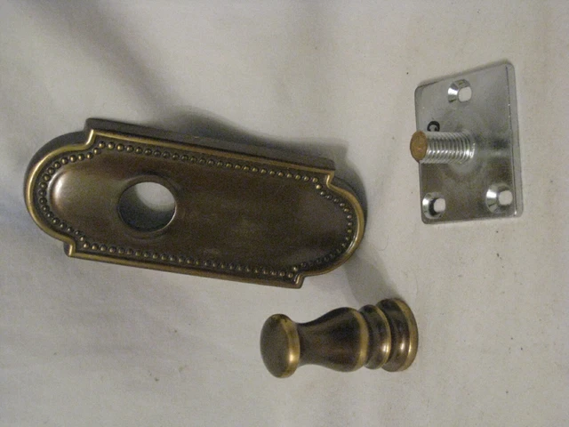 vintage Western Germany solid metal architectural hardware coat hook wall decor 3