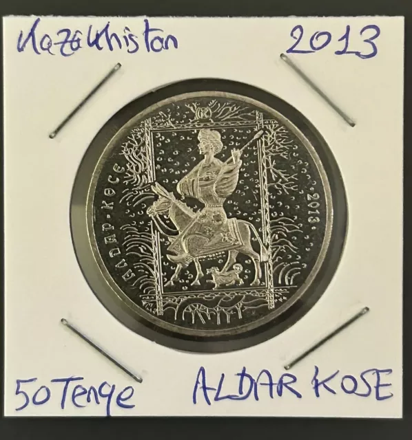 Kazakhstan 50 tenge Aldar Kose 2013 UNC Commemorative Issue Silver-Nickel