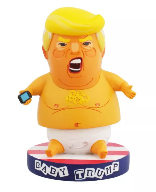 Royal Bobbles   5.5"  Angry BABY TRUMP   BobbleHips+5 Baby Trump Balloons