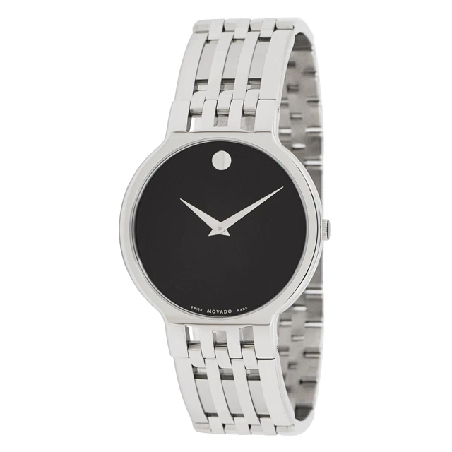 Movado 0606042 Men's Esperanza Black Dial Quartz Watch