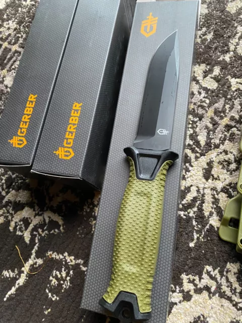 Gerber Strongarm USA - Olive Green Fixed Blade Hunting Camping Survival Knife