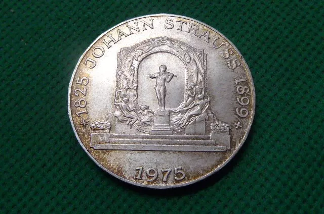 Austria , Silver 100 Schilling , Johann Strauss , 1975  (R795)