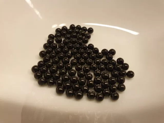 ONYX Lot de 100 Perles - Diamètre 3 mm ; pas de trous