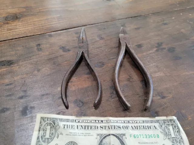 Vintage Wards Master & PS & W Co Pliers Peck Stow Wilcox Lot  Antique 6" Length