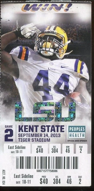 College Football Ticket LSU Tigers - 2013 - 9/14 - Kent State