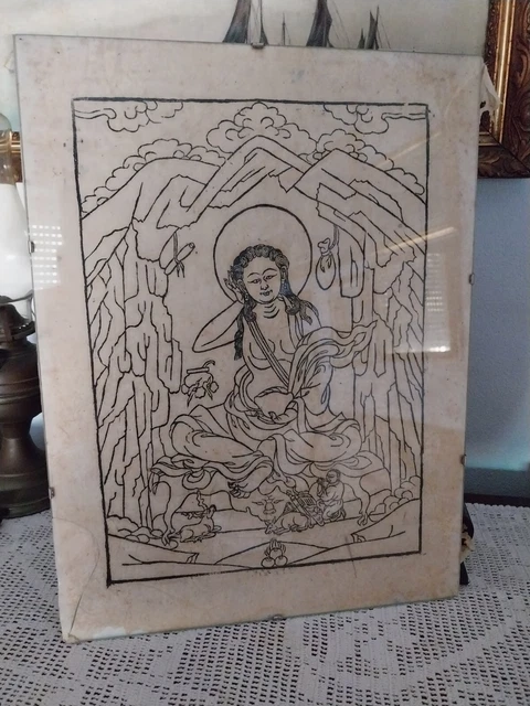 Vecchio Disegna A China Su Carta Riso