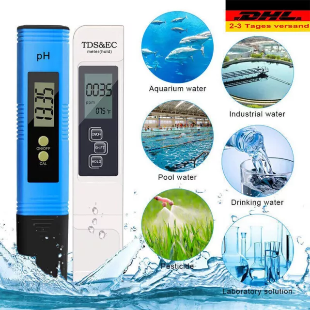 LCD PH & TDS Wert Messgerät Wassertester Digital Wasser Wert EC Tester Meter