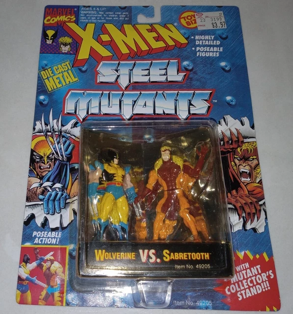 ToyBiz Marvel Diecast X-men Steel Mutants Wolverine Vs Sabretooth Excellen Cond.