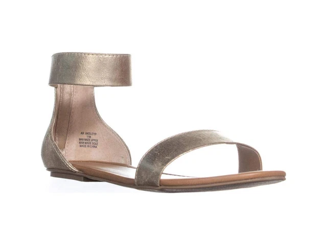 American Rag Women's Keley 2 Open Toe Casual Ankle Strap Sandals Platnium Size