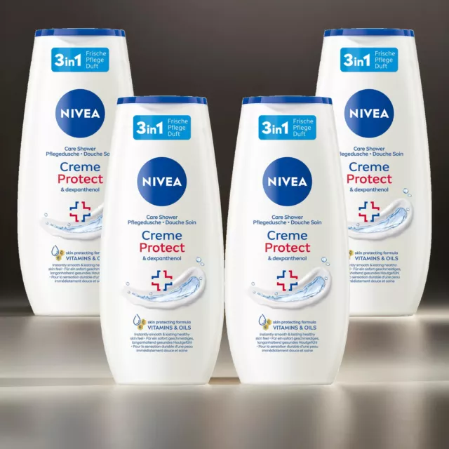 NIVEA Creme Protect & Dexpanthenol Pflegedusche Duschgel 4 x 250ml