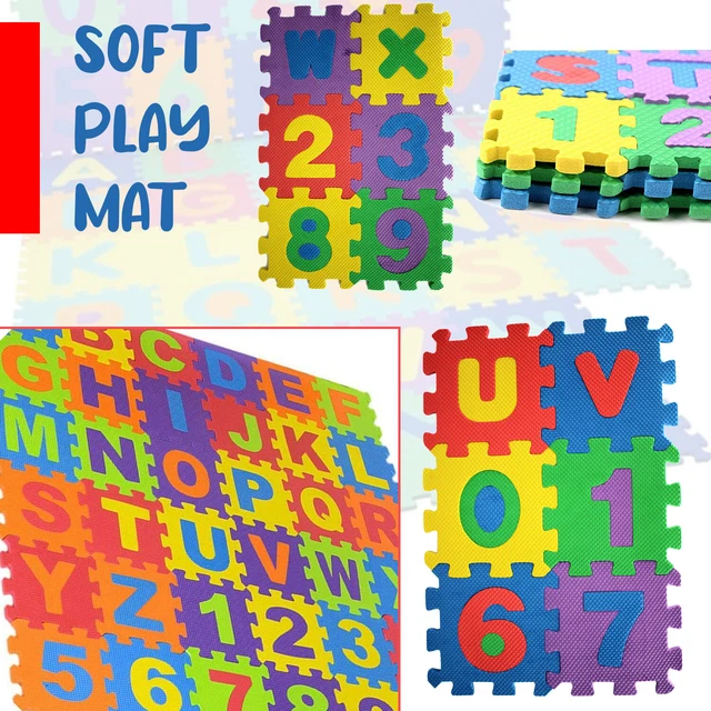36pcs Soft EVA Foam Baby Children Kids Play Mat Alphabet Number Puzzle Jigsaw