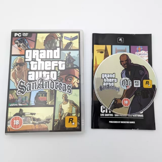 Grand Theft Auto: San Andreas - PC DVD - GTA - ¡Gratis, Rápido P&P!