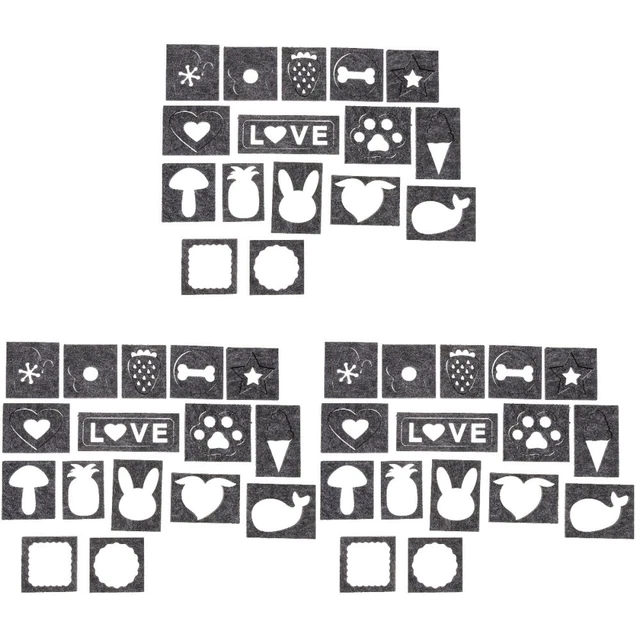 48 PCS Verschiedene Form Feltze Applique Form Felch -Schablone Multi -Form
