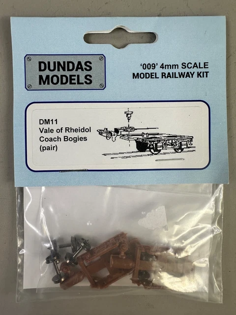 DUNDAS MODELS DM11 Vale of Rheidol Bogie Coach Bogies (Pair) OO9 Gauge ...