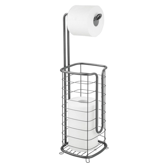 MDesign Support De Papier Toilette Sur Pied Sans Perçage – Porte-rouleaux Déco Toilette Pratique