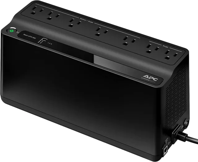 APC 600VA 330W 120V Backup Battery Power Supply with 1 USB Charging Port, NIB
