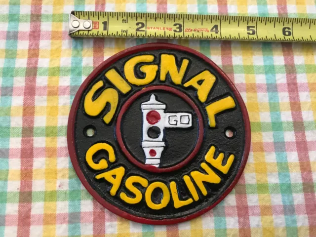 Colorful Cast Aluminum Signal Gasoline Dealer Wall Mounted Plaque Sign