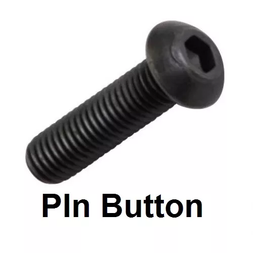 Qty 20 Button Head Socket M4 (4mm) x 8mm Plain Screw Bolt 12.9 Grade Black Allen