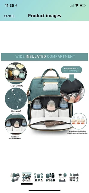 Baby Diaper Bag Backpack Travel Bassinet Foldable Crib Baby Sleep Bed Green 3