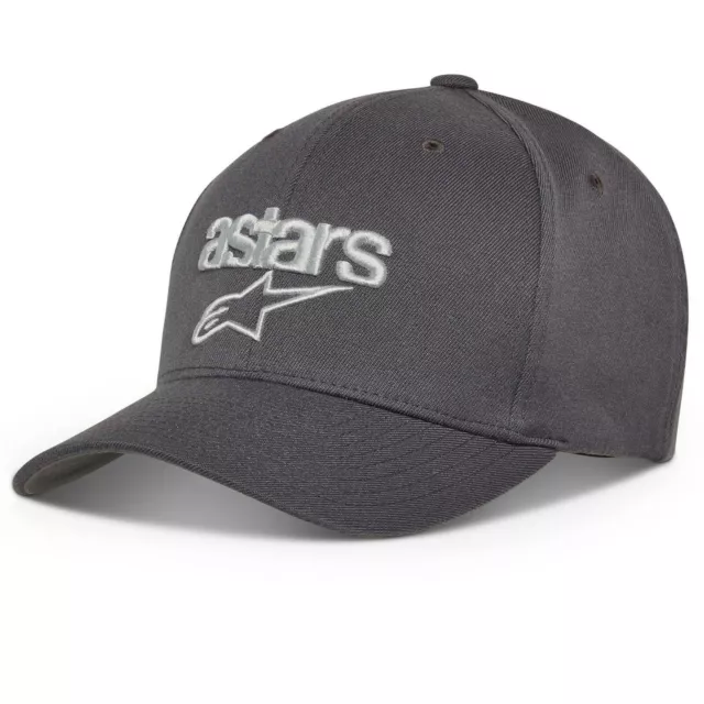 Alpinestars Heritage Blaze Casual Curved Brim Baseball Hat Cap - Charcoal Grey