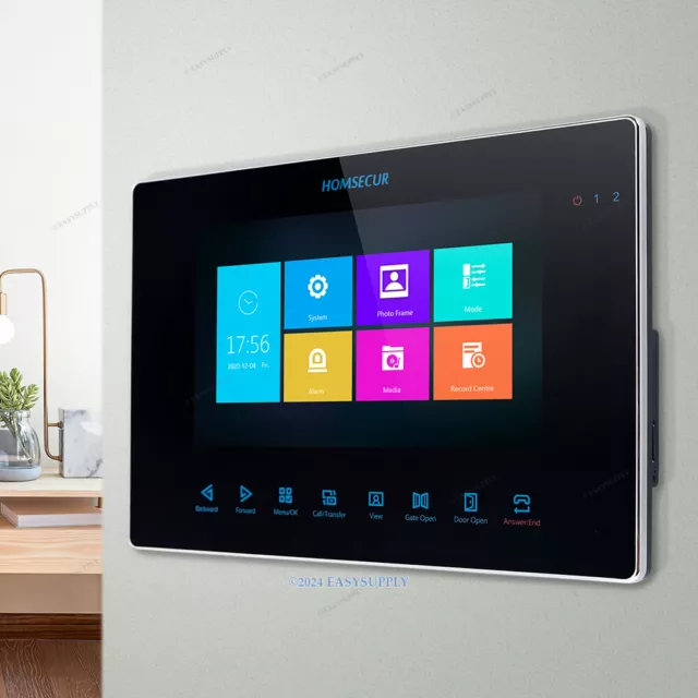 HOMSECUR Moniteur WIFI Pour Système Interphone Portier Vidéo Menu Français