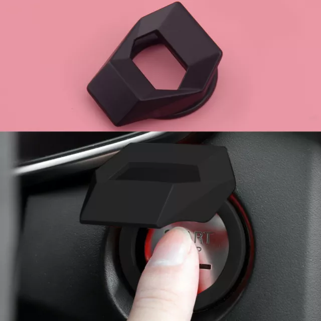 Universal Black Car Ignition Start Stop Button Trim Cover Protection