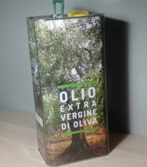 Lattina Olio 5 Litri  2/3Lt. 10 Lt.  Latta Tanica Per Olio+ Tappo Disegno Albero