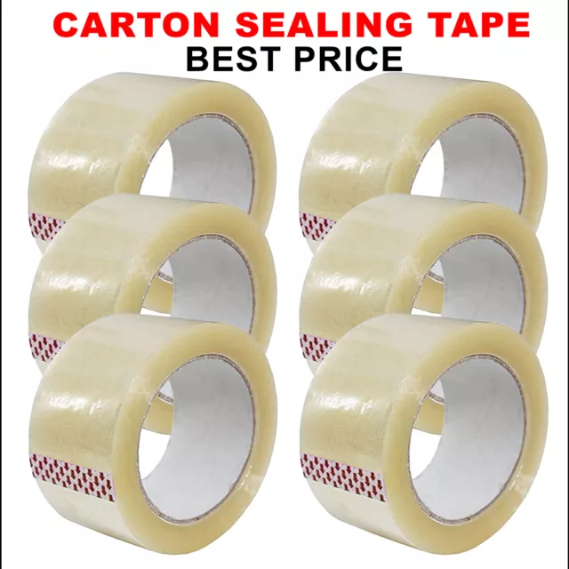 Clear Packing Tape Parcel Strong 48Mm X 66M Box Sealing Sellotape Packaging Tape 3