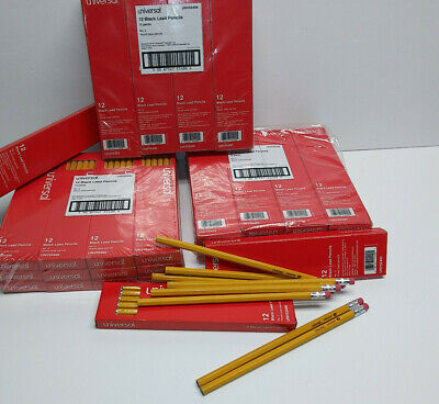 300 Black Lead Pencils, Universal Economy Woodcase Pencil, HB #2, Yellow Barrel