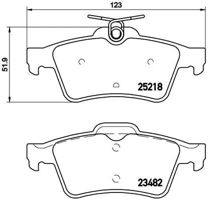 Fits BREMBO P 61 110 Brake Pad Set, disc brake OE REPLACEMENT