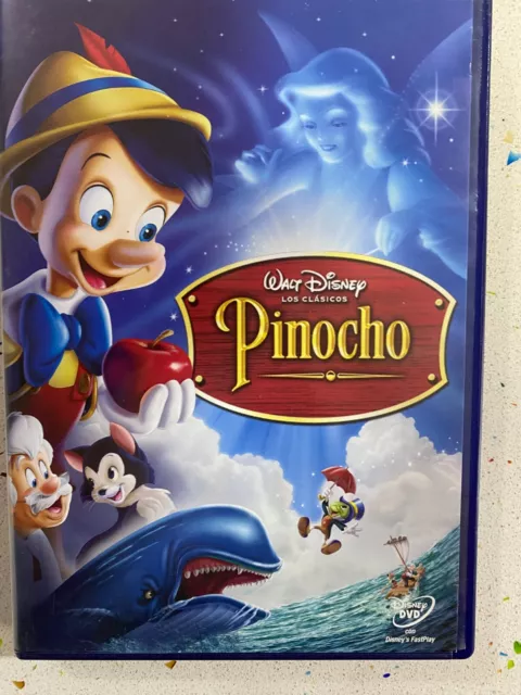 Pinocchio DVD Walt Disney Spanish Latin,English,Portuguese