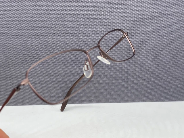 PORSCHE EYEGLASSES FRAMES woman Braun Angular Rectangular Narrow Titan ...