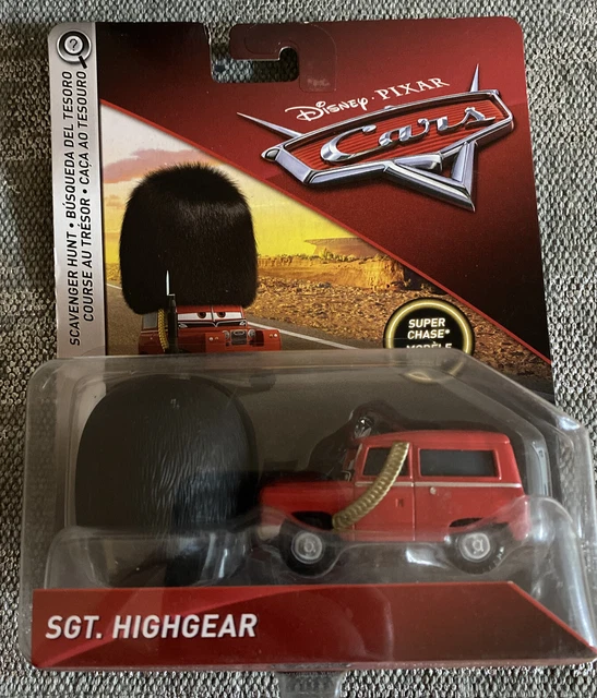 DISNEY PIXAR CARS SUPER CHASE SCAVENGER SGT. HIGHGEAR DELUXE 2018 Gmc New Rare