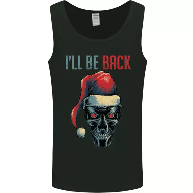 Christmas Ill Be Back SCI-FI Funny Xmas Mens Vest Tank Top