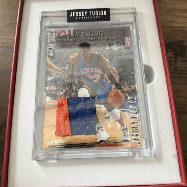 Patrick Ewing Metal Game used Patch  /25 New York