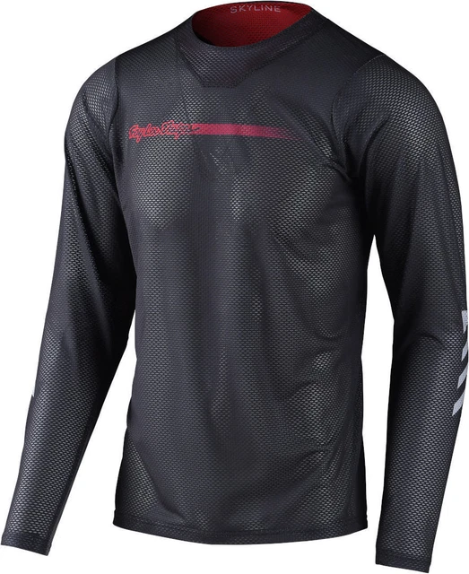 Troy Lee Designs Skyline Air Channel Fahrrad Jersey (Black/Red,XXL)