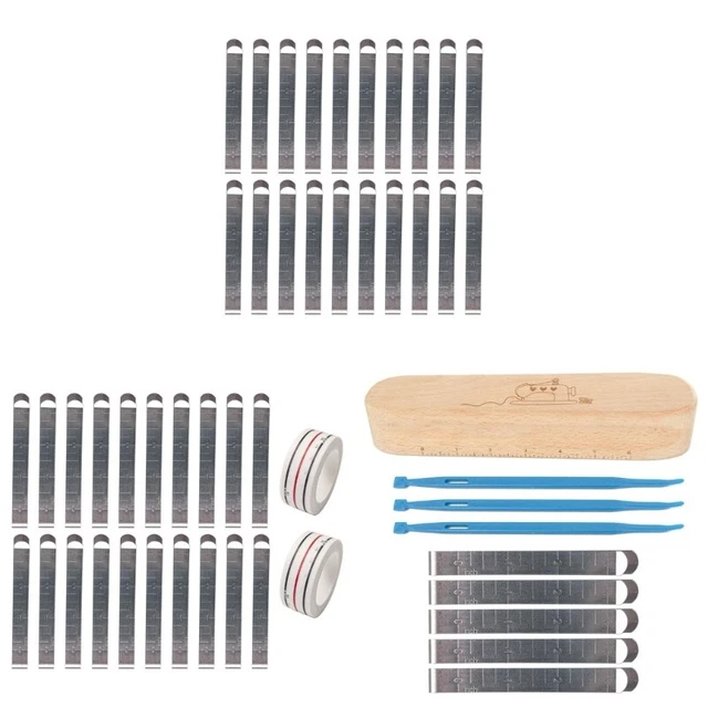 20Pcs Hemming Clips Metal Crimping Clip Fabric Measuring Ruler Quilting DIY Sew