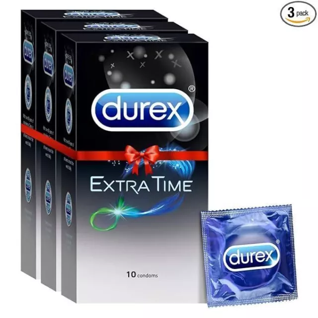 Extra Time Condoms for Men 10 Count (Pack of 3) Provide Better Fit During SeX
