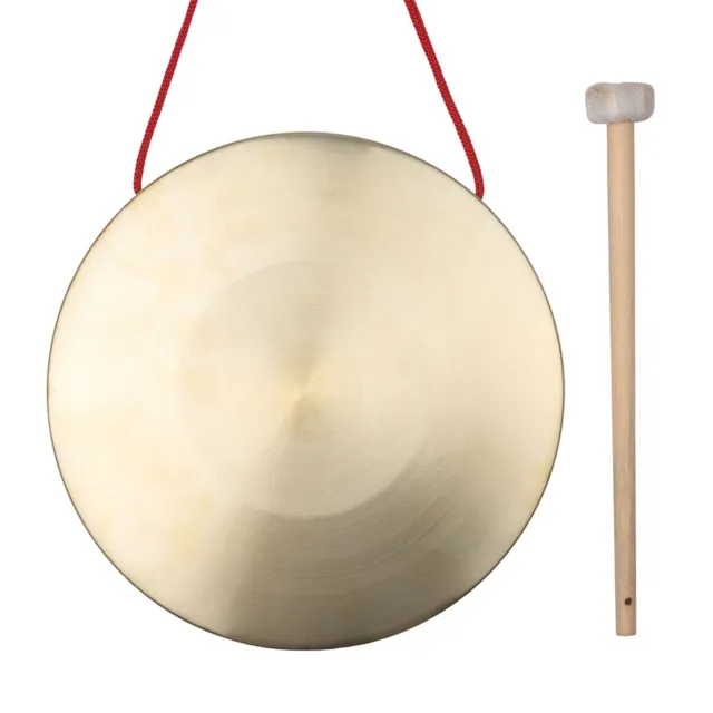 22cm Hand Gong Cymbals Brass  Percussion Instruments with Hammer K0M6