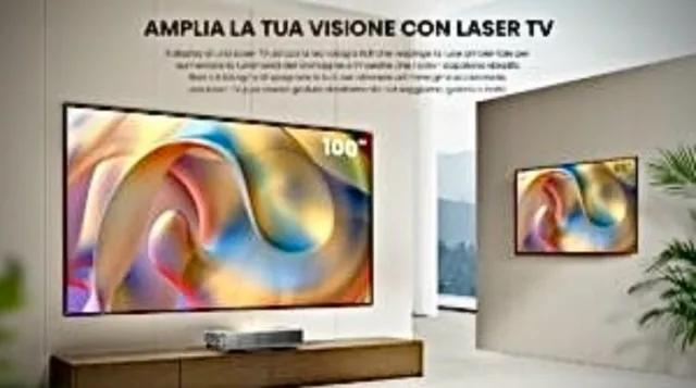 Videoproiettore Laser Tv Hisense 100” L5Hd Con Schermo Da Proiezione Fisso